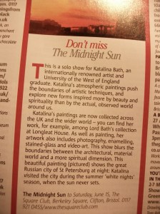 Review of the Midnight Sun Exhibition in the Evening Post